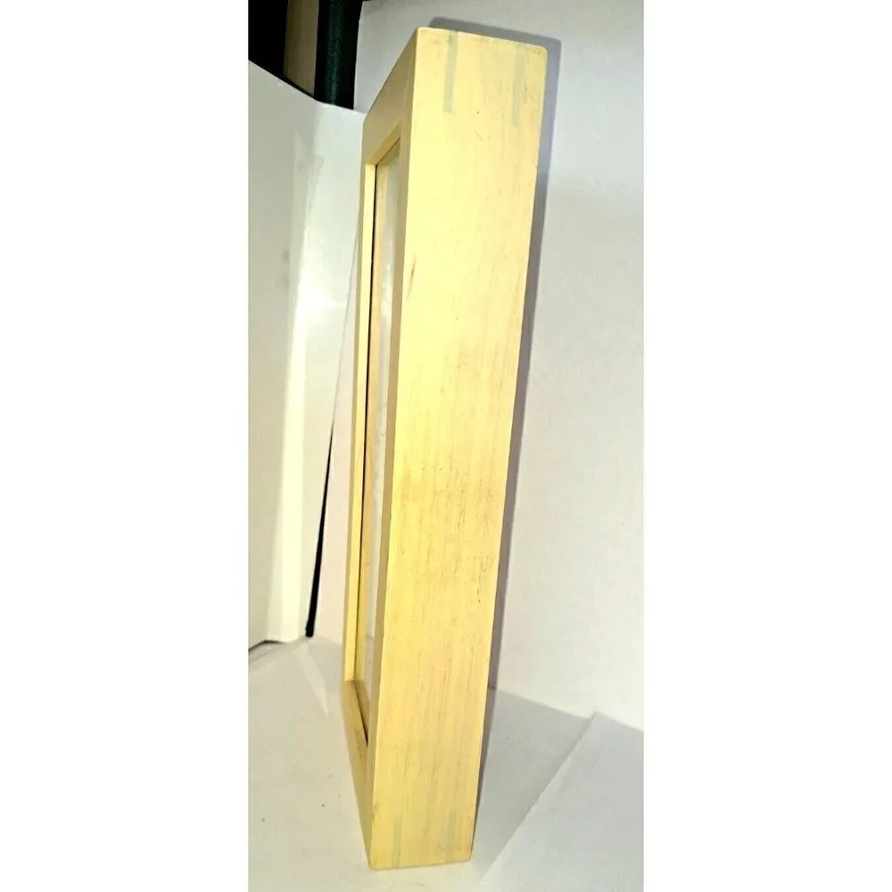 Hanging/Standing Photo Frame Roses Block Style Beige 12.5